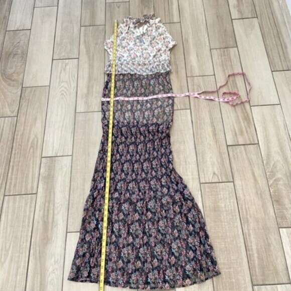 Anthropologie Foxiedox Antonia Pleated Maxi Floral Dress Size NWT XS MSRP $180 - Picture 6 of 14